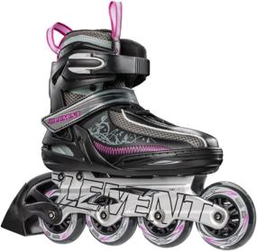 img 4 attached to Recreational Inline Skates for Women - 5th Element Lynx LX, Black/Pink