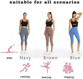 img 1 attached to CongYee High Waisted Yoga Capris with Pockets - Tummy Control Leggings for Women