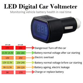 img 2 attached to 🚗 Zeltauto LED Digital Car Voltmeter: Reliable 12V/24V Vehicle Voltage Gauge Monitor for Auto Car Truck