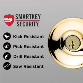 img 2 attached to Tustin Keyed Entry Lever: Antimicrobial Protection & SmartKey Security in Polished Brass