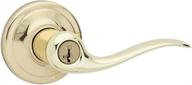 tustin keyed entry lever: antimicrobial protection & smartkey security in polished brass логотип