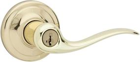 img 4 attached to Tustin Keyed Entry Lever: Antimicrobial Protection & SmartKey Security in Polished Brass