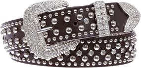 img 2 attached to 💎 Sparkling Western Rhinestone Studded Leather Belt Accessories for Women in Vibrant Colors