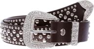 💎 sparkling western rhinestone studded leather belt accessories for women in vibrant colors logo