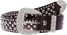 img 3 attached to 💎 Sparkling Western Rhinestone Studded Leather Belt Accessories for Women in Vibrant Colors