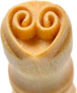 mkm pottery tools decorative clay stamp - scs-035 double heart swirl logo