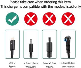 img 1 attached to 🔌 DAMZON Dell 45W USB-C Charger for XPS, Inspiron, and Latitude Series - High Quality Power Supply for Dell Laptops