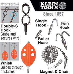 img 3 attached to 🔧 Klein Tools 56511 Splinter Guard Wire Fish Rod and Glow Rod Attachment Set: Double-S Hook & More, 7-Piece