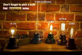 img 3 attached to 🕰️ Y-Nut Loft Style Lamp: Steampunk Industrial Vintage Water Pipe Table Desk Light with Dimmer - Aged Rustic Metal (Black)