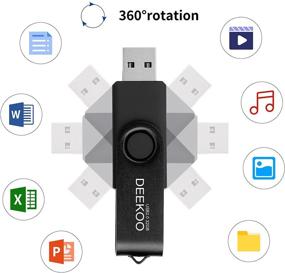 img 3 attached to DEEKOO Флеш-накопитель 32 ГБ 3-Pack USB 2.0 Память-палочки 3pcos черные