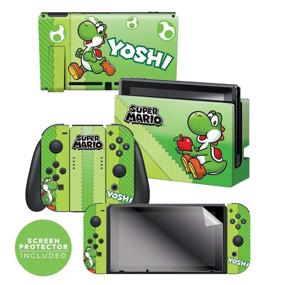 img 1 attached to 🎮 Officially Licensed Nintendo Switch Skin & Screen Protector Set - Super Mario Evergreen 'Yoshi Eggs' by Controller Gear