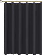 🛀 biscaynebay hotel quality black fabric shower curtain liner - water resistant, rust resistant grommets, weighted bottom hem - 72x72 inch, machine washable bathroom curtains logo