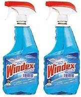 windex blue 46 fl oz (23 oz) pack of 2 - powerful cleaning solution for sparkling surfaces! logo