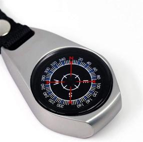 img 3 attached to 🧭 WEKIOO Professional Survival Compass: A Waterproof and Shockproof Key Ring Compass for Orienteering and Outdoor Survival - 1 Pack