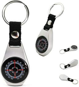 img 4 attached to 🧭 WEKIOO Professional Survival Compass: A Waterproof and Shockproof Key Ring Compass for Orienteering and Outdoor Survival - 1 Pack