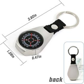 img 2 attached to 🧭 WEKIOO Professional Survival Compass: A Waterproof and Shockproof Key Ring Compass for Orienteering and Outdoor Survival - 1 Pack