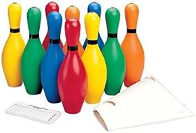 img 1 attached to FLAGHOUSE Rainbow Weighted Bowling Set