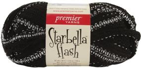 img 1 attached to 🌟 Starry Black Premier Yarns Starbella Flash Ruffling Yarn