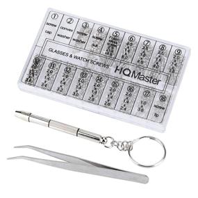 img 4 attached to 🔧 Complete HQMaster Eyeglass Repair Kit: 1000Pcs Stainless Steel Screws, Tweezers, Nut Washer, Micro 4 in 1 Screwdriver Tool for Glasses, Sunglasses, Spectacles, Watch, Clock Repairing