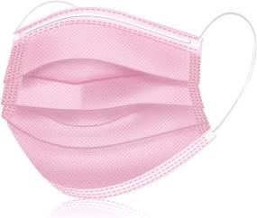 img 4 attached to 50-Pack Pink Kids Face Masks, Ages 4-12, Disposable 3-Layer Protection Filter Child Face Mask for Kids Safety, Anti Dust Cove