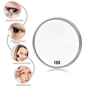 img 1 attached to 🔍 Jacent 10X Magnification Cosmetic Mirror with Suction Cups, 3.5 Inch Diameter - 1 Pack for Improved Visibility and Makeup Application