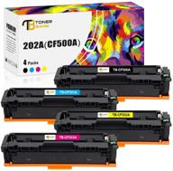 high-quality toner bank compatible cartridge for hp 202a cf500a 202x cf500x m281fdw - 4-pack (black cyan yellow magenta) logo