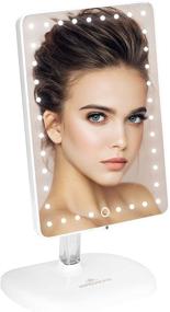 img 4 attached to Impressions Touch Pro Makeup Mirror: LED Lights, Bluetooth Speaker, 360° Rotation, Touch Screen, USB Port - White