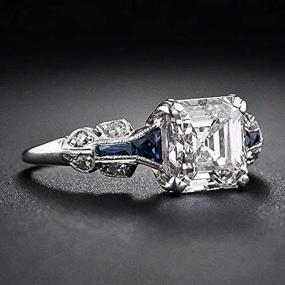 img 3 attached to 💍 MAIHAO Винтажное кольцо с белым топазом - 2,45 карата, серебро 925 пробы, обручальное кольцо - размер 6-10 (код США 8)