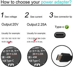 img 3 attached to 💡 High-Quality 45W USB C Laptop Charger for Chromebook 100e 300e 500e and ThinkPad T480 T580 E480 Yoga 370