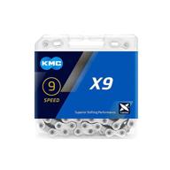 🚲 road/mountain bike chain: kmc x9 9-speed, 116 links – compatible with shimano and sram logo