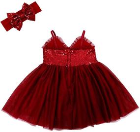 img 3 attached to 👗 Cilucu Sequin Tutu Flower Girl Dress - Ideal for Kids Wedding & Princess Occasions