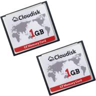 cloudisk cf card high speed reader camera card for dslr - compact flash memory card (1gb2pk) logo