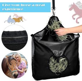 img 1 attached to 🐎 High-Quality Large Horse Hay Bag with Metal Rings - Sturdy Feeding Hay Bag for Horses, Sheep, and Cows - Durable 600D Nylon