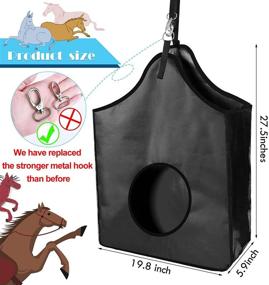 img 3 attached to 🐎 High-Quality Large Horse Hay Bag with Metal Rings - Sturdy Feeding Hay Bag for Horses, Sheep, and Cows - Durable 600D Nylon