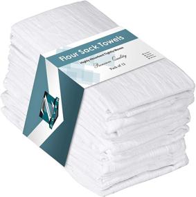img 4 attached to Zoyer Flour Sack Towels (12 Pack) - 100% Cotton Dish 🧺 Towels for Kitchen - Multi Purpose Tea Towels - Ultra Absorbent Bar Towels