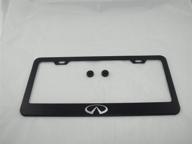 🚗 enhance your vehicle's aesthetics with fit infiniti matt black license plate frame + cap logo