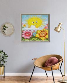 img 3 attached to Cross Stitching Sunflower Embroidery Beginners 14 2×14 2Inch