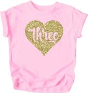 three birthday toddler outfit purple girls' clothing for tops, tees & blouses logo