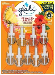 img 1 attached to Лимитированное издание запасных картриджей Glade PlugIns Hawaiian Scented Oils - 8 шт., Гавайский бриз (желтый), на 25% больше