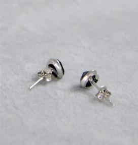 img 1 attached to 💎 Exquisite Paialco Heart Shape Black Onyx Earrings: Elegant Sterling Silver Studs with Rhodium Plating