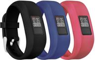 mosstek bands – compatible with garmin vivofit 3/jr/jr 2, soft silicone replacement sport wristbands for kids, girls, boys, women, men – available in small & large sizes logo