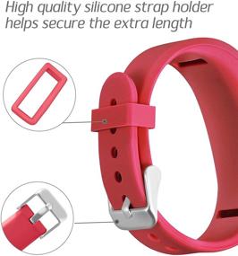 img 3 attached to Mosstek Bands – Compatible with Garmin Vivofit 3/jr/jr 2, Soft Silicone Replacement Sport Wristbands for Kids, Girls, Boys, Women, Men – Available in Small & Large Sizes