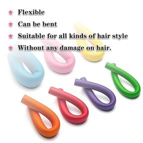 img 1 attached to 🌀 3-Pack Hair Flexi-Rods: No-Heat Hair Curlers for Girls, Women, and Kids - Soft Foam Twist-Flex Rods for Back to School Curls and Styling