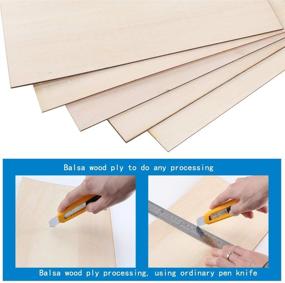 img 2 attached to 🎨 FOGAWA 1/16 Balsa Wood Sheets 12×8 Inch Unpainted Thin Natural Unfinished Wood Hobby Boards for DIY Model Making (5 Pcs)