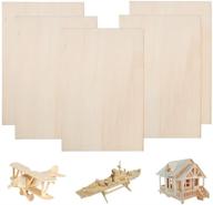 🎨 fogawa 1/16 balsa wood sheets 12×8 inch unpainted thin natural unfinished wood hobby boards for diy model making (5 pcs) logo