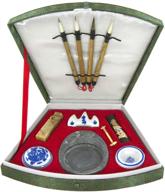 🖋️ calligraphy set by oriental furniture with fan design логотип