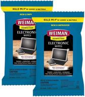 📱 weiman electronic disinfecting wipes - 2 pack: efficiently clean & disinfect your electronics - 15 count logo