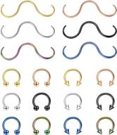 drperfect stainless horseshoe cartilage mustache logo