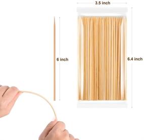 img 1 attached to 🍢 TONGYE Premium Natural BBQ Bamboo Skewers for Shish Kabob, Grill, Appetizer, Fruit, Corn, Chocolate Fountain, Cocktail and More Foods | Multiple Size Options - 4"/6"/8"/10"/12