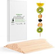 🍢 tongye premium natural bbq bamboo skewers for shish kabob, grill, appetizer, fruit, corn, chocolate fountain, cocktail and more foods | multiple size options - 4"/6"/8"/10"/12 logo